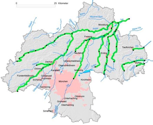 Gewässerentwicklungskonzepte im Zuständigkeitsbereich des Wasserwirtschaftsamtes München