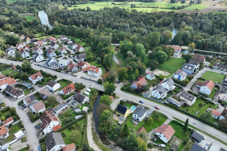 Aktuelles Luftbild zum ersten Bauabschnitt. Drohnenaufnahme vom 01.10.2025