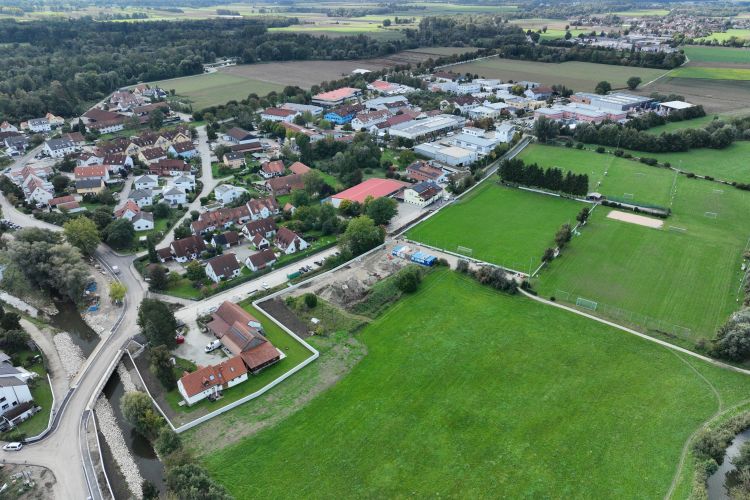 Baulos 2 kurz vor der Fertigstellung. Drohnenaufnahme vom 01.10.2025